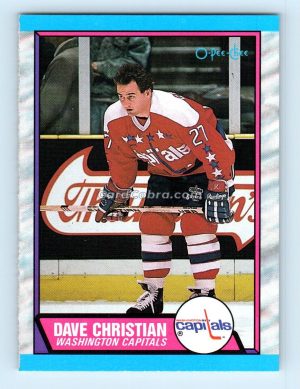 1989 O-Pee-Chee #159 Dave Christian Washington Capitals