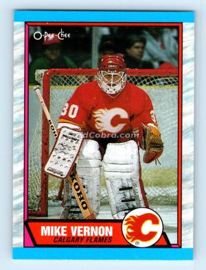 1989 O-Pee-Chee #163 Mike Vernon Calgary Flames