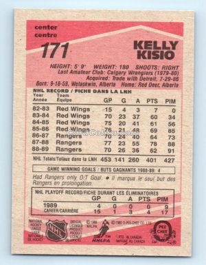 1989 O-Pee-Chee #171 Kelly Kisio New York Rangers