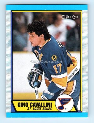 1989 O-Pee-Chee #176 Gino Cavallini St. Louis Blues