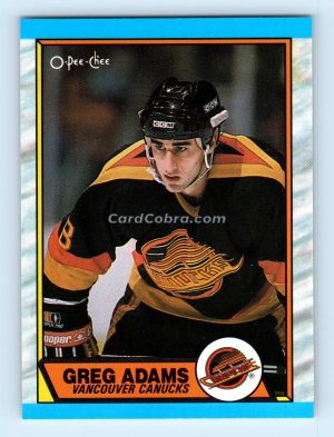 1989 O-Pee-Chee #178 Greg Adams Vancouver Canucks