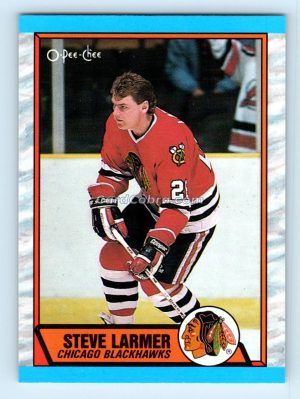 1989 O-Pee-Chee #179 Steve Larmer Chicago Blackhawks