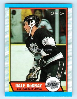 1989 O-Pee-Chee #18 Dale DeGray Los Angeles Kings Rookie Card