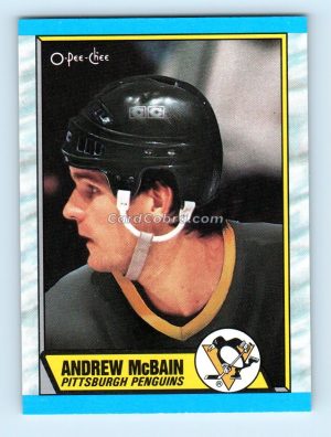 1989 O-Pee-Chee #38 Andrew McBain Pittsburgh Penguins