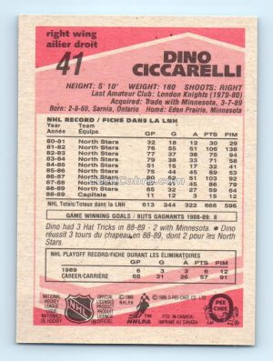 1989 O-Pee-Chee #41 Dino Ciccarelli Washington Capitals