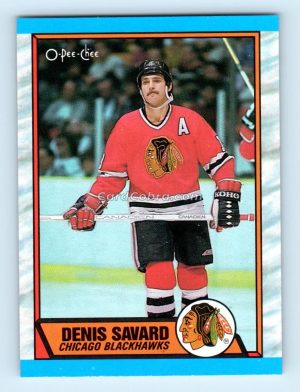 1989 O-Pee-Chee #5 Denis Savard Chicago Blackhawks