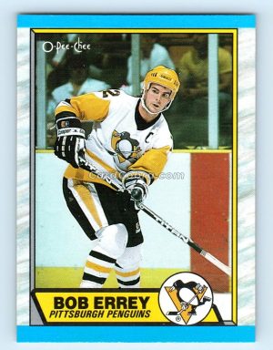 1989 O-Pee-Chee #50 Bob Errey Pittsburgh Penguins Rookie Card