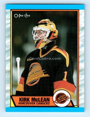 1989 O-Pee-Chee #61 Kirk McLean Vancouver Canucks Rookie Card