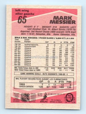 1989 O-Pee-Chee #65 Mark Messier Edmonton Oilers