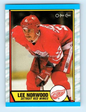 1989 O-Pee-Chee #75 Lee Norwood Detroit Red Wings