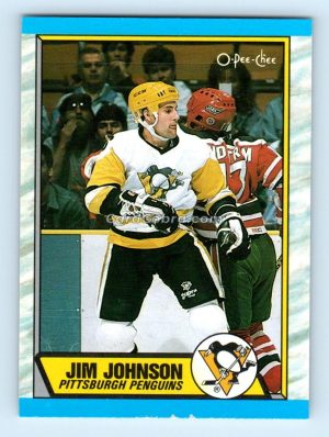 1989 O-Pee-Chee #77 Jim Johnson Pittsburgh Penguins