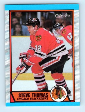 1989 O-Pee-Chee #82 Steve Thomas Chicago Blackhawks