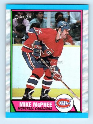 1989 O-Pee-Chee #84 Mike McPhee Montreal Canadiens