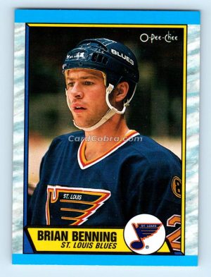 1989 O-Pee-Chee #86 Brian Benning St. Louis Blues