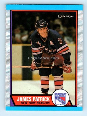 1989 O-Pee-Chee #90 James Patrick New York Rangers