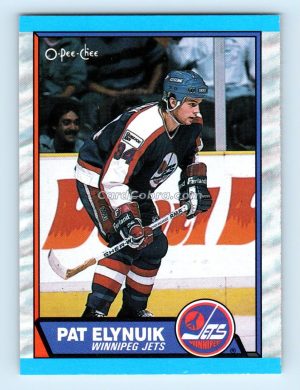 1989 O-Pee-Chee #94 Pat Elynuik Winnipeg Jets Rookie Card