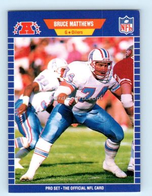 1989 Pro Set #148 Bruce Matthews Houston Oilers Rookie Card