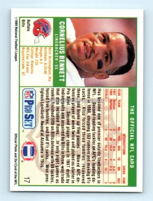 1989 Pro Set #17 Cornelius Bennett Buffalo Bills