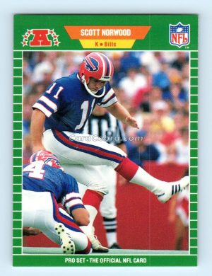 1989 Pro Set #25 Scott Norwood Buffalo Bills Rookie Card