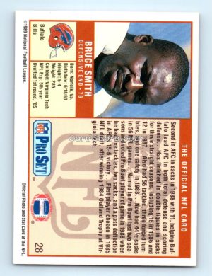 1989 Pro Set #28 Bruce Smith Buffalo Bills