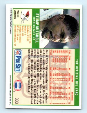 1989 Pro Set #333 Stump Mitchell Phoenix Cardinals