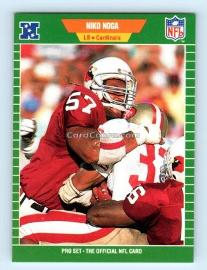 1989 Pro Set #334 Niko Noga Phoenix Cardinals Rookie Card