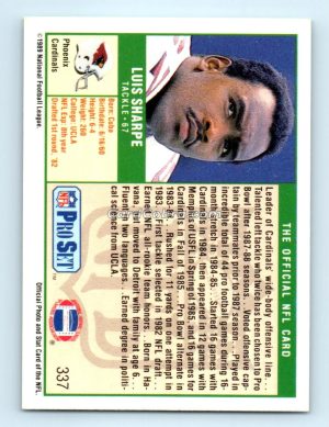 1989 Pro Set #337 Luis Sharpe Phoenix Cardinals