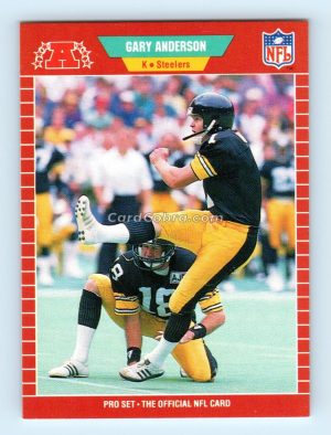 1989 Pro Set #342 Gary Anderson Pittsburgh Steelers