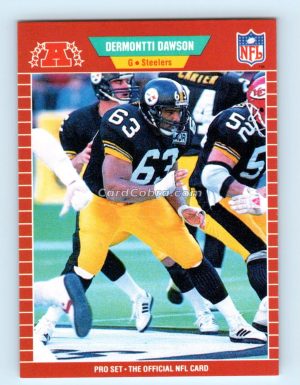 1989 Pro Set #344 Dermontti Dawson Pittsburgh Steelers Rookie Card