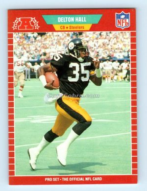 1989 Pro Set #346 Delton Hall Pittsburgh Steelers Rookie Card