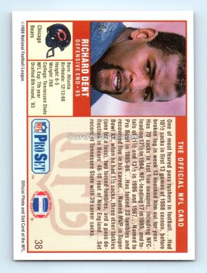 1989 Pro Set #38 Richard Dent Chicago Bears