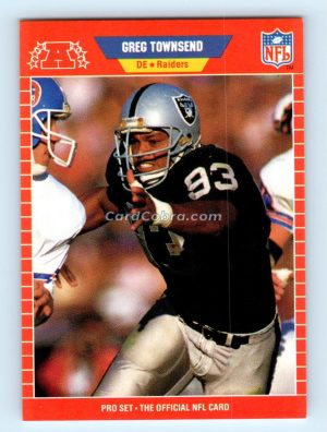 1989 Pro Set #463 Greg Townsend Los Angeles Raiders