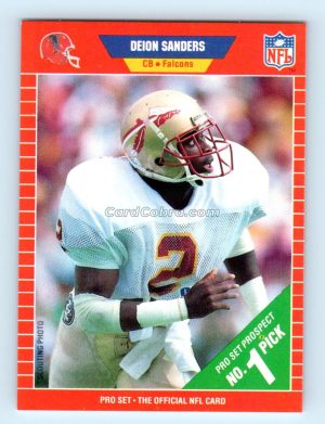 1989 Pro Set #486 Deion Sanders Atlanta Falcons Rookie Card