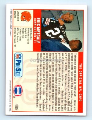 1989 Pro Set #489 Eric Metcalf Cleveland Browns Rookie Card