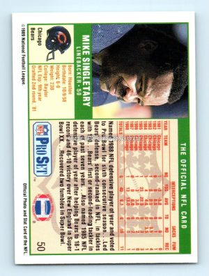 1989 Pro Set #50 Mike Singletary Chicago Bears