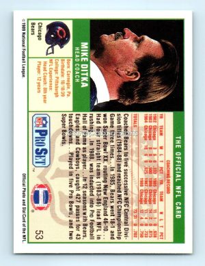 1989 Pro Set #53A Mike Ditka Chicago Bears