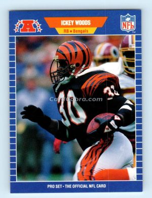 1989 Pro Set #70 Ickey Woods Cincinnati Bengals Rookie Card