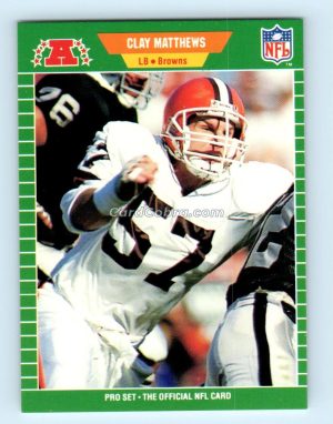 1989 Pro Set #80 Clay Matthews Cleveland Browns