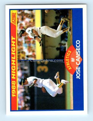 1989 Score #655 Jose Canseco Oakland Athletics