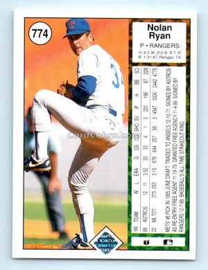 1989 Upper Deck #774 Nolan Ryan Texas Rangers