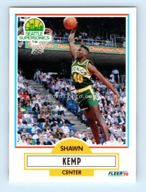 1990 Fleer #178 Shawn Kemp Seattle SuperSonics Rookie Card