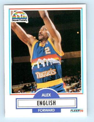 1990 Fleer #48 Alex English Denver Nuggets