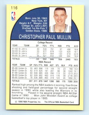 1990 Hoops #116 Chris Mullin Golden State Warriors