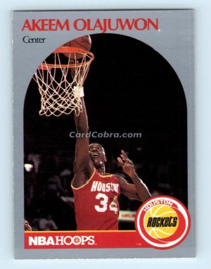 1990 Hoops #127 Hakeem Olajuwon Houston Rockets