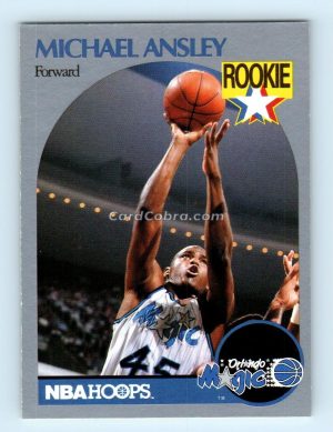 1990 Hoops #215 Michael Ansley Orlando Magic Rookie Card