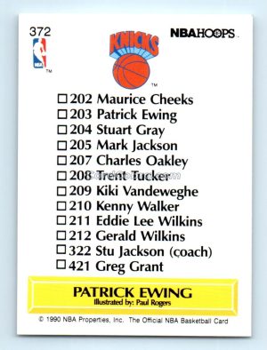 1990 Hoops #372 Patrick Ewing New York Knicks