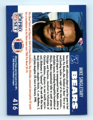 1990 Pro Set #416 Mike Singletary Chicago Bears