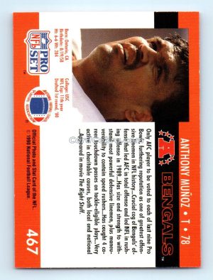 1990 Pro Set #467 Anthony Munoz Cincinnati Bengals