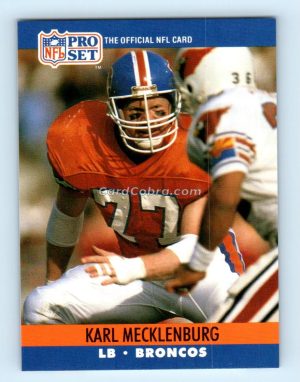 1990 Pro Set #489 Karl Mecklenburg Denver Broncos