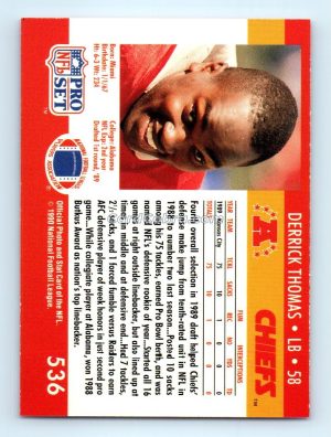 1990 Pro Set #536 Derrick Thomas Kansas City Chiefs